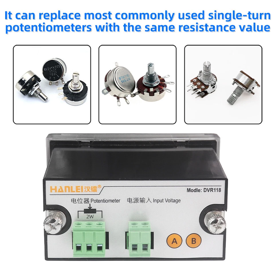 AC DC 110V 220V Digitalanzeige Potentiometer 10K 100K einstellbarer Widerstand - Bild 4 von 4