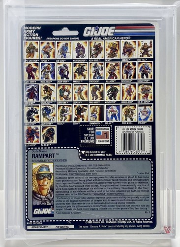 GI Joe RAMPART 1990 MOC AFA 85 Hasbro New Vintage Factory Sealed Action Figure - Picture 5 of 6