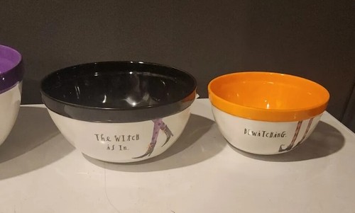 Rae Dunn Halloween Mixing Bowls Set of 3 Witches Legs - Picture 4 of 15