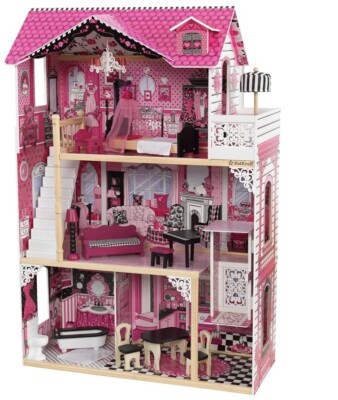 KidKraft Amelia Puppenhaus aus Holz mit Möbeln und Zubehör inklusive