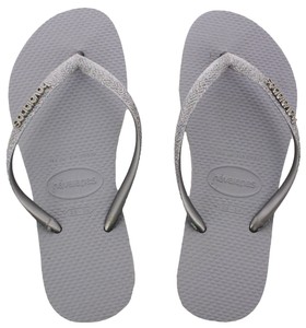 havaianas slim glitter black