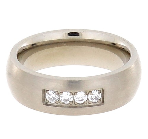 Wunderschöner Titan Ring mit Zirkonia Ringgröße 52 (16,60 mm ø) #007 - 第 1/10 張圖片