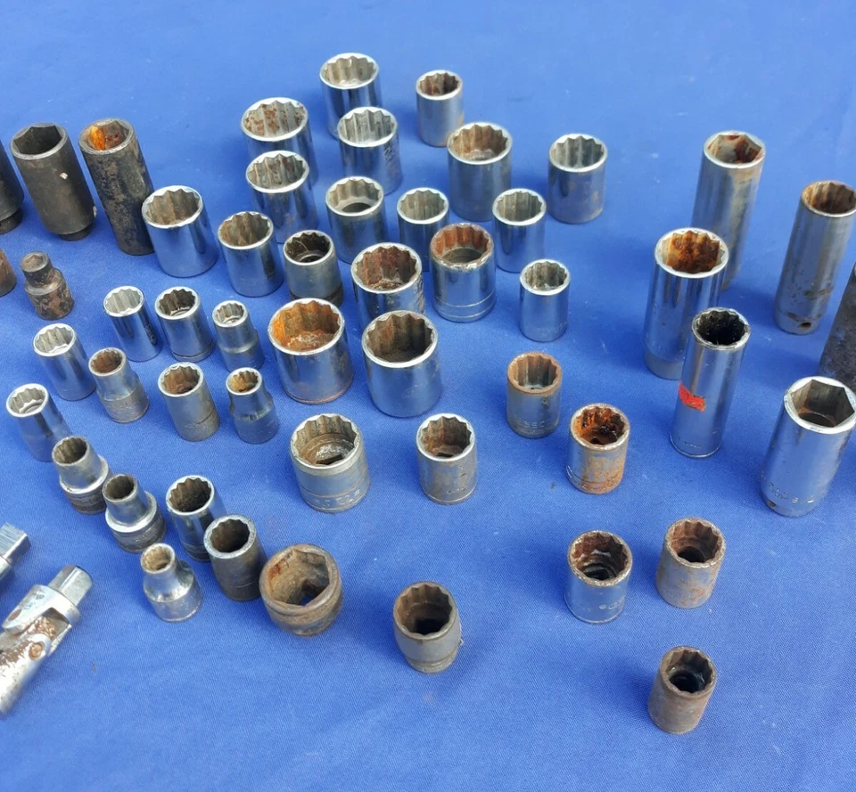 Assorted Lot 59 USA Sockets 1/2" Drive Metric Standard 6pt & 12p w/1/2" Swivels - Image 4 of 4