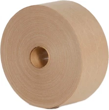 Water Activated Reinforced Kraft Paper Gummed Tape, 2.75 Inches X 375 Feet X 8 B