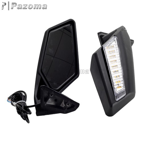 UTV Racing Side Mirrors w/ LED Turn Signal Light For Can-Am Maverick X3 Models - Picture 9 of 12