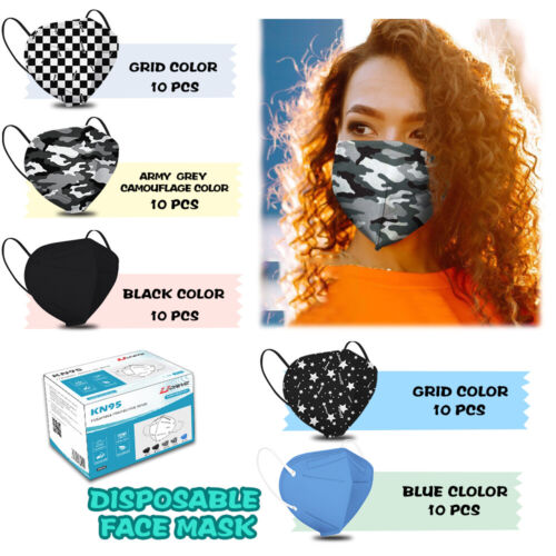 20/50/100 PCS KN95 Protective 5-Layer Disposable Mask Adult Respirator US Stock - Picture 50 of 130