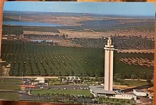 VINTAGE OVERSIZED POSTCARD AERIAL VIEW CITRUS TOWER CLERMONT FLORIDA 