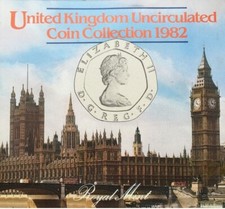 1982 UNCIRCULATED COIN COLLECTION - UNITED KINGDOM - BU COIN YEAR SET