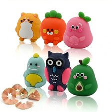 6 PCS Cute Pencil Sharpeners, Pencil Sharpener Manual, Hand Held Pencil Sharp...