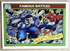 1990 Marvel Universe #114 Hulk vs Spider-Man