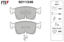 FTE Bremsbelagsatz Scheibenbremse 9011346 für VW CADDY 5 Großraumlimousine SBB 8