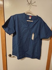 NWT Unisex Dickies Scrub Tops 2 AND Drawstring Pants Caribbean Blue Size M