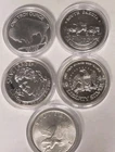 1 oz Silver  Round  Lot of 5 Rounds .999 Fine Silver In Capsules.