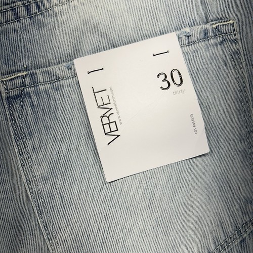 VERVET Leslie 90s Vintage Flare Distressed High Rise Blue Jeans NWT Size 30 Long - Picture 7 of 13
