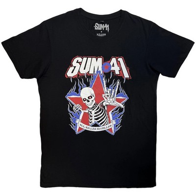 Sum 41 Carbon T-Shirt: All Killer No Filler Skeleton (Black) OFFICIAL NEU