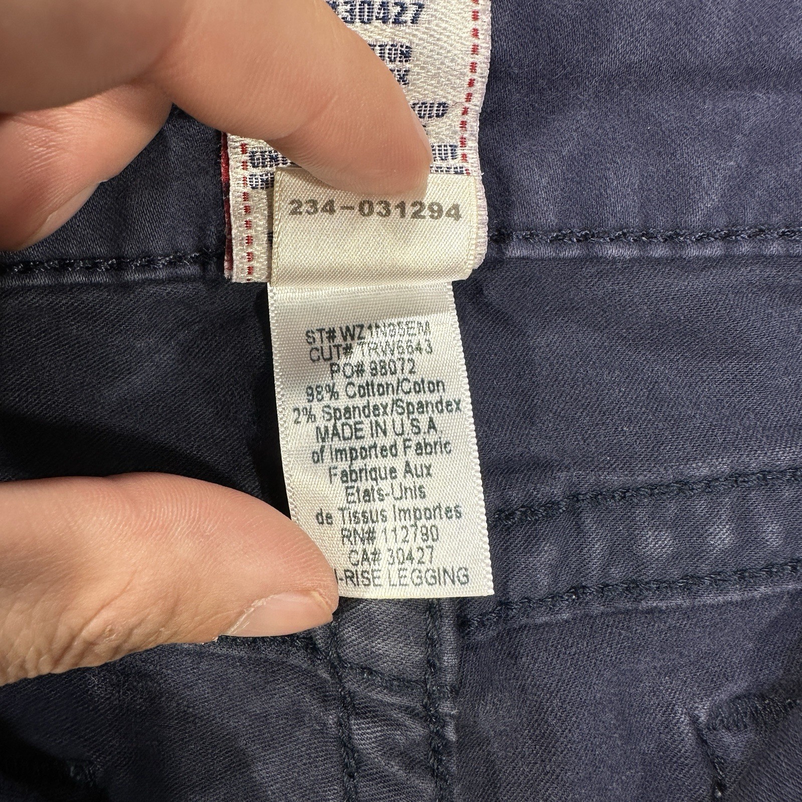 True Religion Brand Hi Rise Legging Stretch Jeans Blue Women’s Size 28x28 thumbnail 7