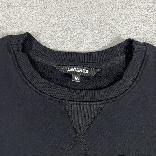 Legends Sweatshirt Mens Medium Black Fleece Sweater Pullover Crew Neck FairFax - Picture 5 of 14