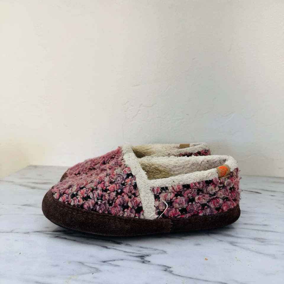 Mocasines rosa Acorn Kids Lil Jam zapatillas niñas talla 1-2 Foto 2 de 4