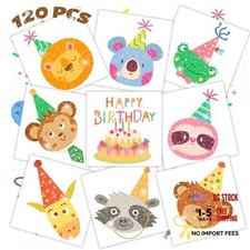120 Pcs Animal Temporary Tattoos for Kids, Animals Temporary Tattoos, 120 Pcs