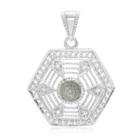 Cavill SilberanhäNger Damen 925 Sterling 0,48Ct Spektrolith Weiß GrüN