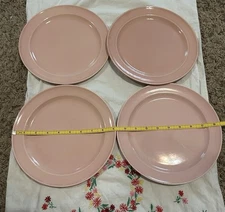 Lu-Ray Taylor Smith & Taylor LuRay Dinner Plates Set Of 4 Pink Vintage 9 Inches