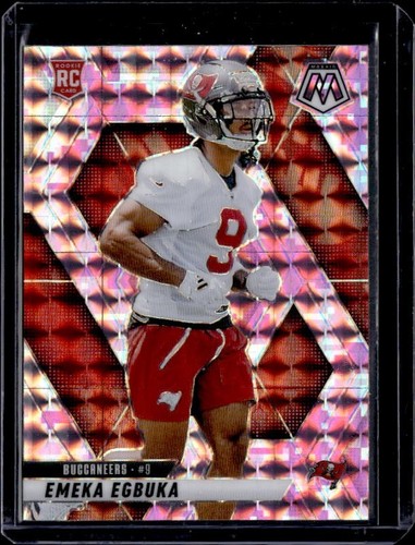 2025 Panini Mosaic Pink Camo Prizm Emeka Egbuka #376 Buccaneers RC