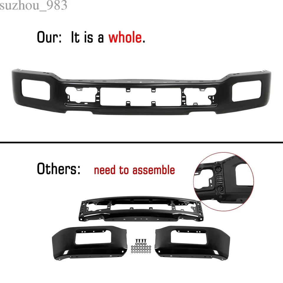 NEW Primered For 2018 2019 2020 Ford F-150 Front Bumper Face Bar Replacement Foto 3 de 4