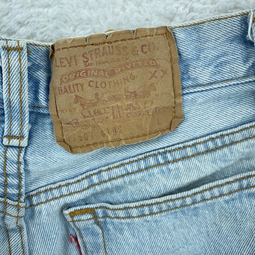 Vintage Levis 511 Distressed Jeans Womens 28x32 Paint Stains 90s Denim - Picture 3 of 24