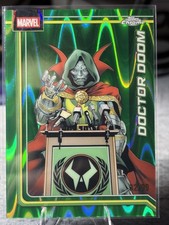 2026 Topps Chrome Marvel DOCTOR DOOM #28 Green RayWave Refractor /99 Color Match