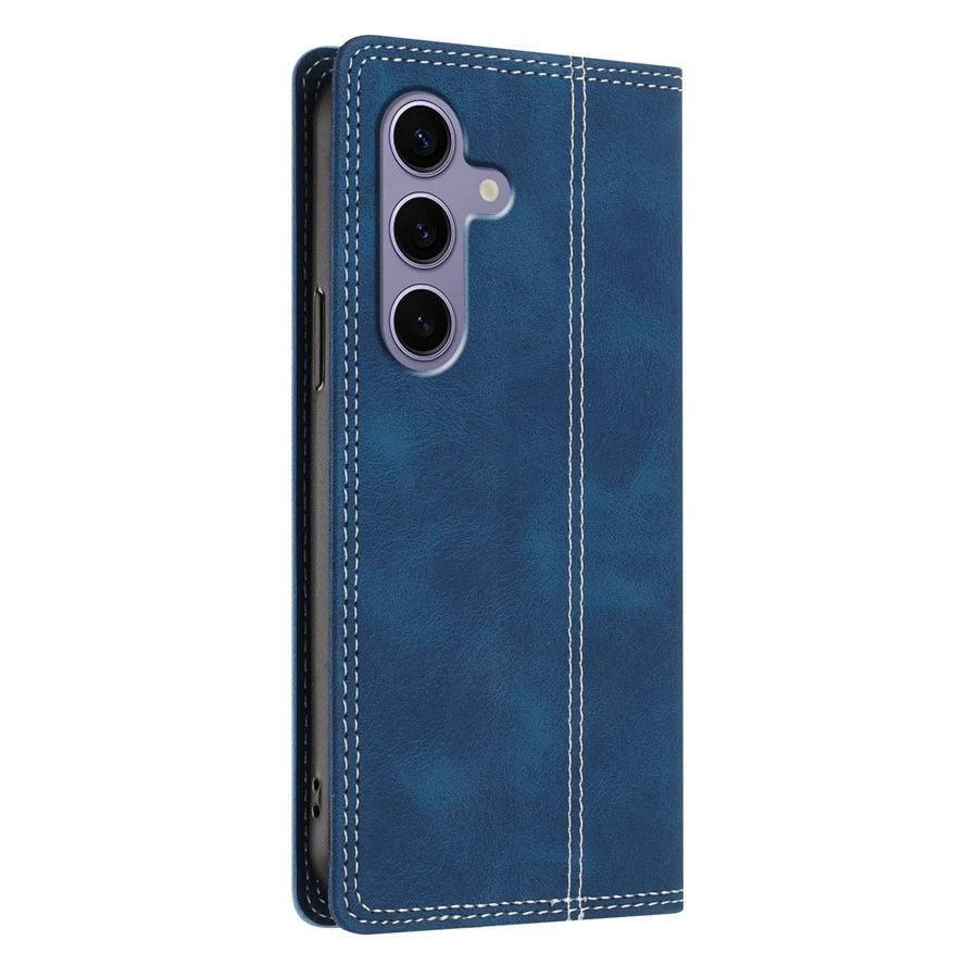 For Samsung M54 J4 J6 Plus Note 20 10 Skin Feel Magnetic Wallet Case Phone Cover - Image 3 of 4