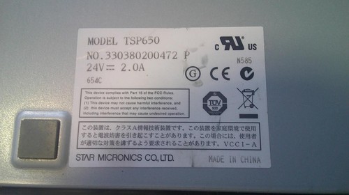 Lot Of 4 Star Micronics Model TSP650 Receipt Thermal POS Printers - Bild 5 von 5