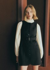 Sezane Redais Dress Black Size 2 NWT New with Tags Made In France