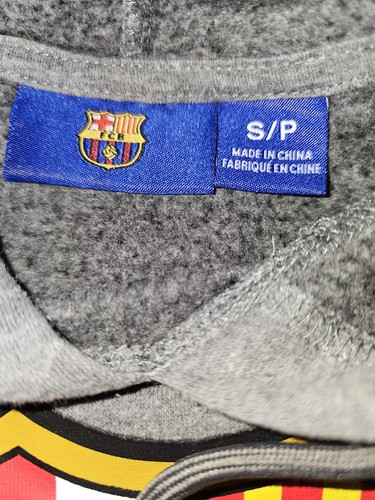 FC Barcelona Pullover Hoodie Men's Gray Small - Picture 2 of 4