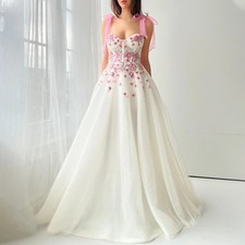 Beads Long Prom Dresses Sweetheart Floor-Length Woman Evening Party Gala Gowns