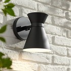 Vance Modern Outdoor Wall Light Fixture Black LED Dark Sky Swivel Head 8" Porch