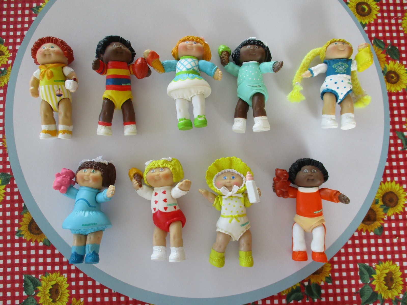 Vintage Cabbage Patch Kids 3in PVC Poseable Figures Lot of 9