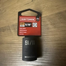 Craftsman 1/2 Drive 11/16 6 Pt Impact Socket Lifetime Warranty New Black