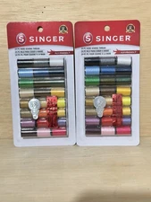 2- Pack Singer Hand Sewing Hand Sewing Thread, Assorted Colors, 24 Ct Travel Set