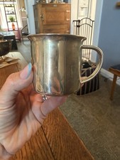 Wallace Sterling Silver Baby Cup 925 Plain Classic Child’s Mug 3” Tall Vintage