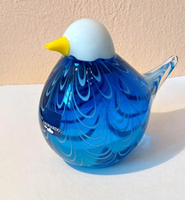 Skulptur Tier Glaskunst Deko Vogel-Pinguin  11 cmH-800Gr - LEONARDO