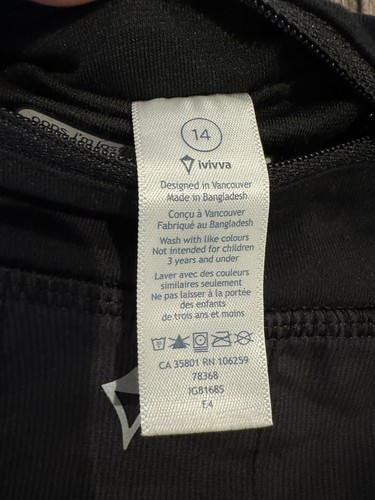 Ivivva by Lululemon Girls Skort 14 Set The Pace Black Pleated Tennis Skirt - Picture 4 of 11