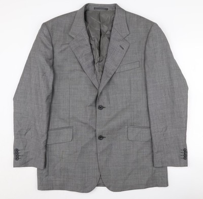 Blazer Herren 42 Brustumfang Regular T.M.Lewin Grau Zweiknöpfe