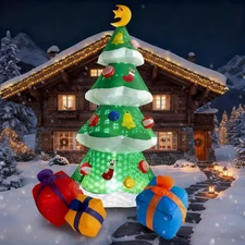 7.5 FT Inflatables Christmas Tree Decoration, Christmas Inflatables Blow up Yard