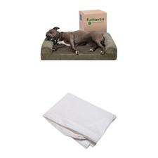 Furhaven dog bed SOFA Sofa - Dark Sage, Large W/same size waterproof liner
