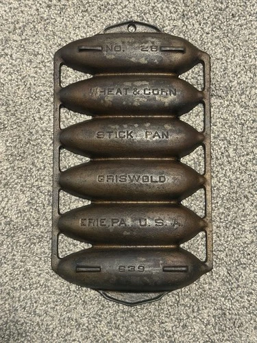 Griswold Wheat And Corn Stick Pan  No. 28 639 Cast Iron￼