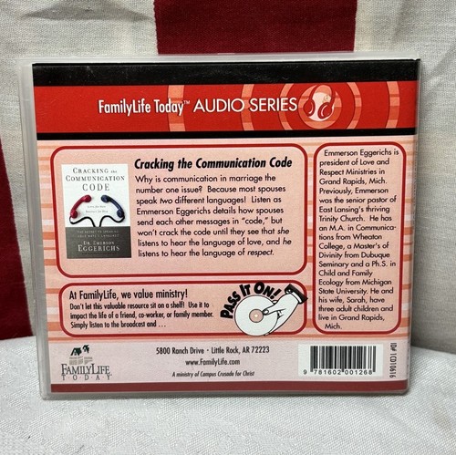 EMERSON EGGERICHS marriage Cracking Communication Code values CD love FamilyLife - Picture 2 of 3