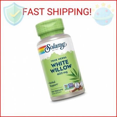 SOLARAY White Willow Bark Capsules 400 mg for Men & Women - Natural Herbal Suppl