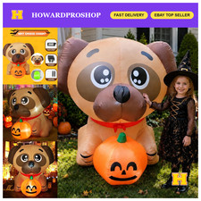 5FT Halloween Inflatable Pug Dog - Outdoor Yard Decoration, Festive Blow Up Deco