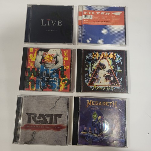 Heavy METAL, HARD ROCK LOT. MEGADEATH, RATT, RED HOT CHILI PEPPERS, DEF LEPPARD