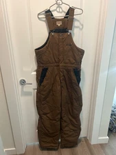 RedHead Pro Series Insulated Canvas Bib Pants Dark Earth Sz Medium